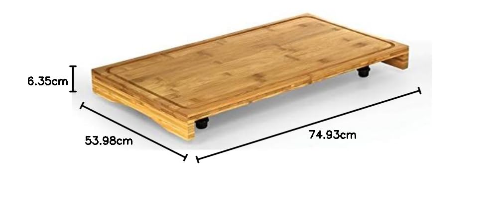 Camco Cubierta de Estufa de bambú para Tabla de Cortar, 4 quemadores, marrón (43548)