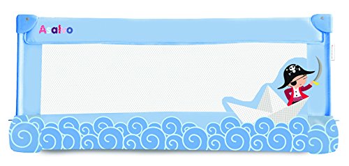 Asalvo 12685 - Barrera de cama, 30 cm, diseño barquito de papel, color azul