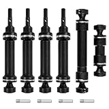 Vgoohobby 6Pcs Hard Steel Front Rear Driveshaft Center Drive Shaft Compatible with 1/16 Traxxas E-Revo Erevo Summit Slash 4WD RC Upgrade Parts #7051 7250R