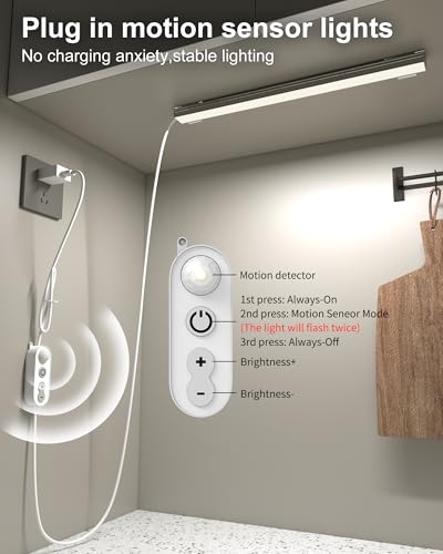 Image of ASOKO Motion Sensor Dimmable Led Under Cabinet Light, 12 inch Daylight White