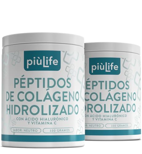 Colágeno Hidrolizado En Polvo 660g PiùLife, Péptidos De Colágeno Hidrolizado, Acido Hialuronico Y Vitamina C, Collagen Peptides Tipo 1, Piel Cabello Uñas Y Articulaciones, Colageno En Polvo Bovino