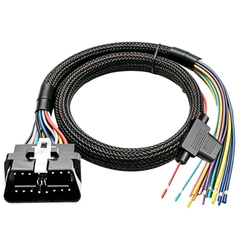 Cable OBD2 de 16 pines macho contra sobrecargas en arnés de diagnóstico de coche de 40cm