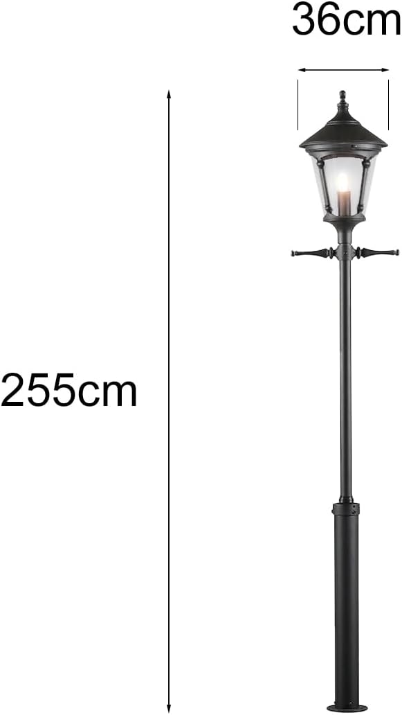 Konstsmide Konstsmide Virgo 583-750 staande lamp/B: 36cm D: 36cm H: 255cm / 1x100W / IP23 / gelakt aluminium/mat zwart photo 3