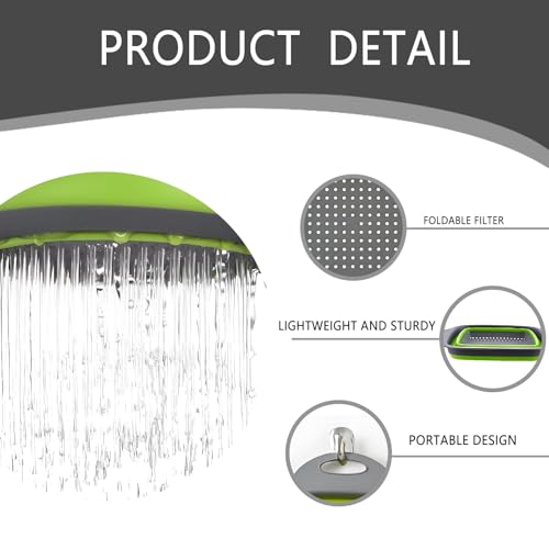 2 PCS Colander with Handle Collapsible Colander Sieve for Kitchen Essentials Pasta Strainer Strainers and Colanders Space Saving for Draining Pasta Vegetable Fruit Home Kitchen Accessories - Image 4