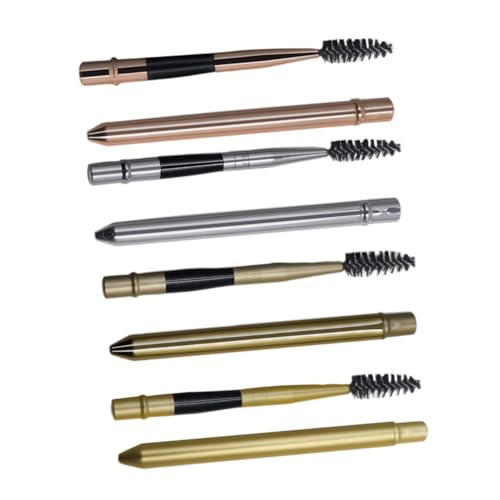 Baluue 8 Pcs Gold Silver Rose Gold Eyelash Brush Eyebrow Makeup Tools Tubes Eyelash Mascara Wands