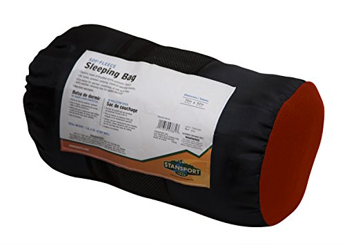 Stansport Fleece Sleeping Bag - Red (510-60), 75” X 32” #TOP2