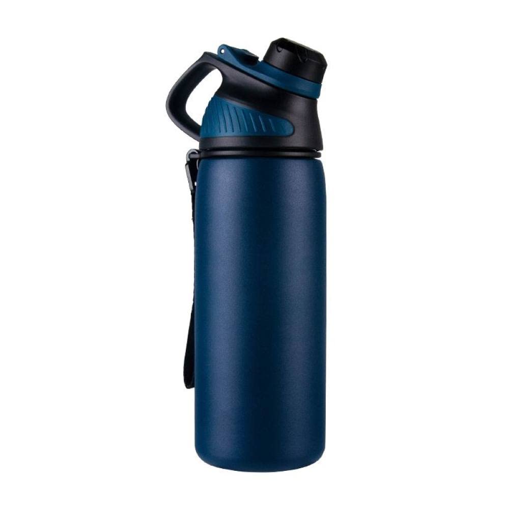 Double Wall Vacuum Flask With Magnetic Lid Outdoor Sport Water Bottle Stainless Steel Thermal Mug Leak Proof Dark
