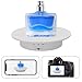 JAYEGT Motorized Rotating Display Stand, 7.87inch /17.6lbs Load, 360 Degree Electric Rotating Turntable for Photography Products, Jewelry, 3D Model ,with 5 Colors Backgrounds -- White