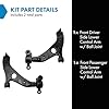 TRQ Front Lower Control Arm with Ball Joint Set Compatible with 2014-2020 Mazda 6 2013-2016 CX-5 #1