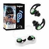 Hearprotek 2 Paar Ohrstöpsel Schwimmen, ohrenschutz schwimmen -ohrenschutz wasser ohrstöpsel für Erwachsene für Schwimmer, Dusche, Pool, Baden, Surfen Schwarz