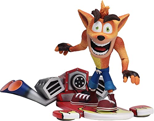 Lkcozsm Crash Bandicoot - 7” Scale Pvc Action Figure Toy Gift For Fans Kids - Deluxe Crash With Jet Board #TOP4