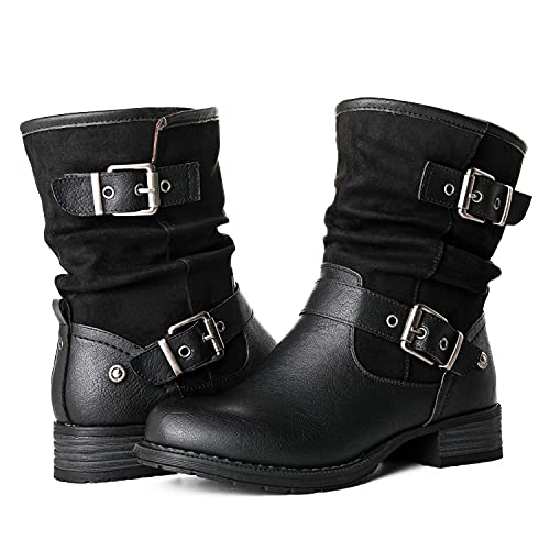 GLOBALWIN Women's Black Booties Comfortable Fashion Ankle Boots For Women Low Heel Size 6M - image 2