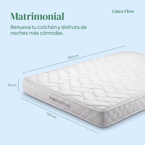 Catálogo de Colchon de Hule Espuma Matrimonial más recomendados. 13 Colchon de Hule Espuma Matrimonial marca Kingshouse (2)