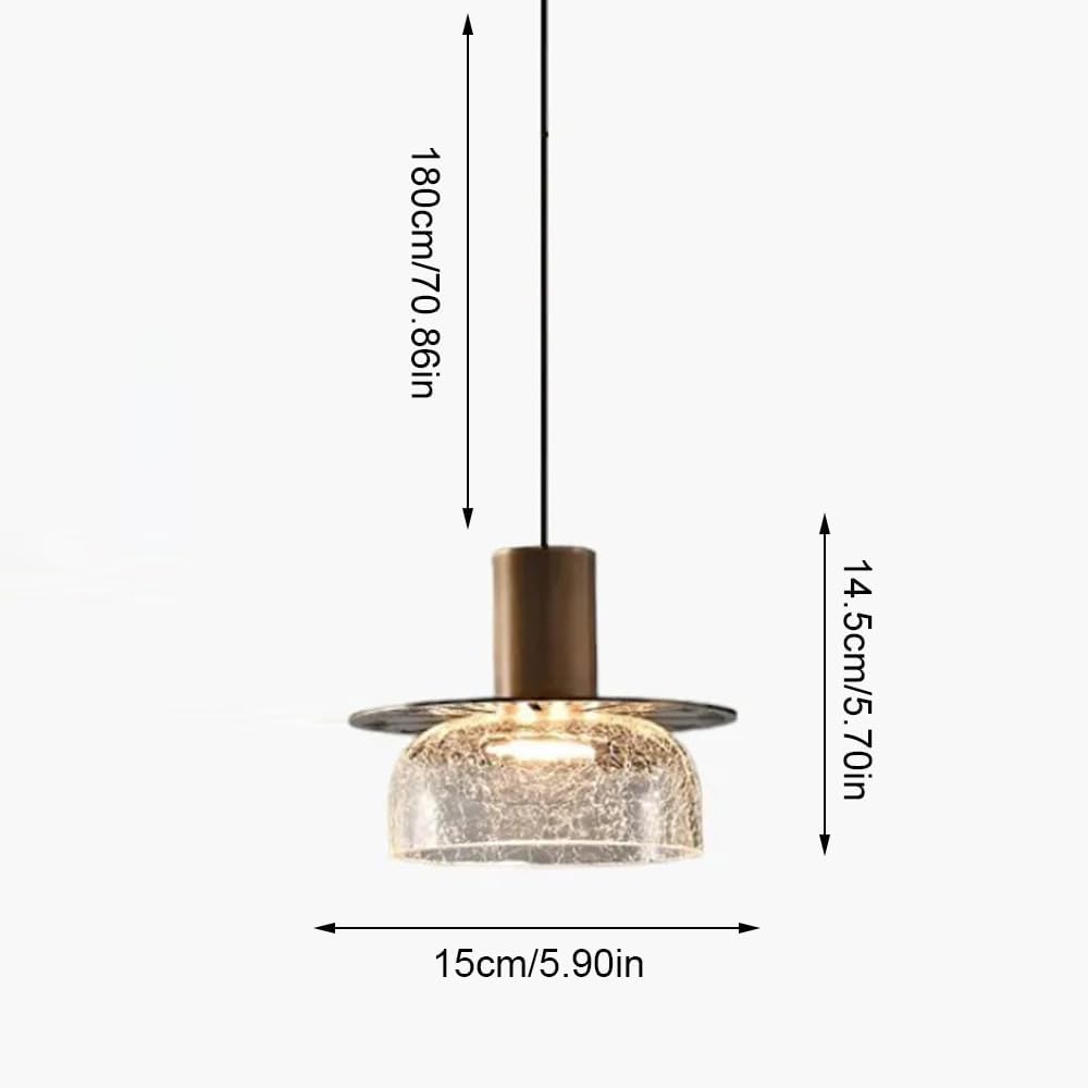 Modern Vintage Glass Light Cracked Glass Lighting, Kitchen Island Light Fixture, Dining Room Chaner Light Fixtures for Bedroom Hallway (C)/B