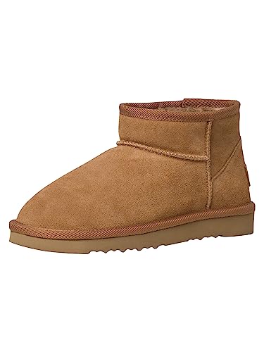 s.Oliver Damen Boots aus Leder Gefüttert, Braun (Cognac), 39 EU