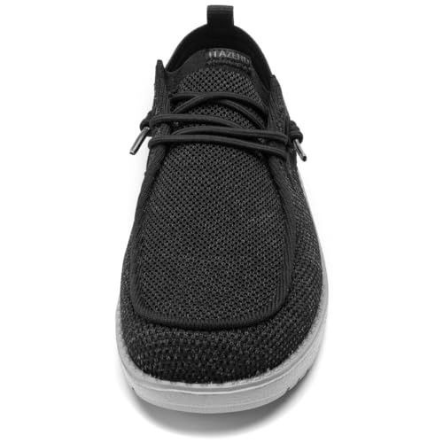 Image of 1TAZERO Men's Extra Wide Slip-On Shoes Loafers Orthopedic Diabetic Shoes for Swollen Feet Comfortable Walking with Arch Support for Plantar Fasciitis