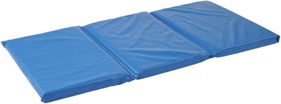 Kaplan Early Learning 3-Fold 2" Thick Mat - Set of 4 Folding Rest Mats with Vinyl Cover