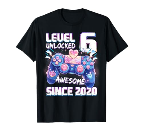 Il livello 6 sbloccato Awesome since 2020 or Born in 2020 è il regalo perfetto per il 6° compleanno per un ragazzo di 6 anni Video Gamer. Compleanno del giocatore 6 tee per Birthday Boy che ha livello 6 tempo completato per salire di livello. Completo per 6° compleanno, per bambini e bambine