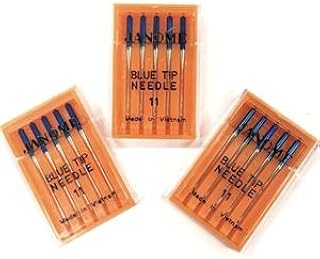 Janome Blue Tip Sewing Machine Needles Size 75/11, 3 X 5/Pk Needles