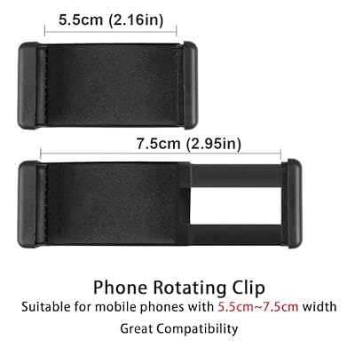 Guitar Head Cell Phone Holder, Live Broadcast Bracket Clip Compatible with iPhone and Android, Compatible with Samsung Smartphone Dock, Headstock Neck Clamp for Electric Guitar/Bass/ukulele