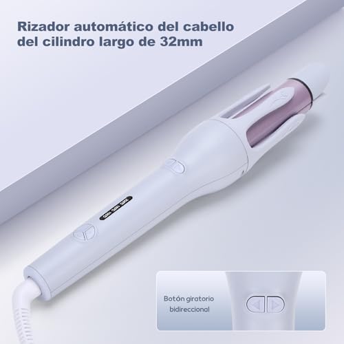 AraSyleon 32mm Rizador de Pelo Automático, 2en1 Rizadora y Plancha Pelo, Revestimiento Cerámico, 3 Temp(160℃-200℃), Calentamiento PTC y Peinados Duraderos - imagen 5