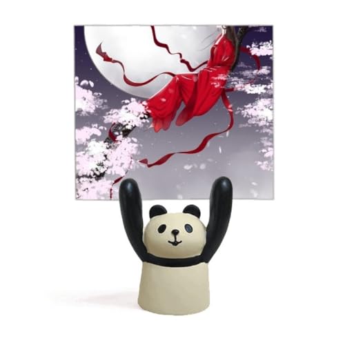 Porte-mémo lune rouge style chinois panda aux finitions soignées