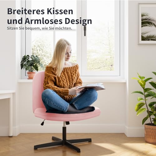 Bürostuhl ohne Rollen von Naspaluro mit Stoffbezug und ohne Armlehnen