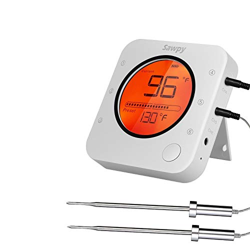 Sawpy Bluetooth Meat Thermometer, Wireless Digital BBQ Thermometer for Bluetooth 5.0 Wireless Intelligent