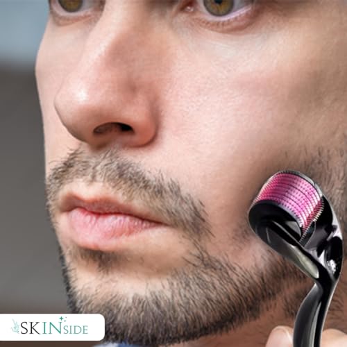 SkinSide Derma Roller for Men & Women with 540 x Safe Titanium Needles | Scalp Hair Growth Activator | Stimulates Hair Follicles | Promotes Beard... - Image 5