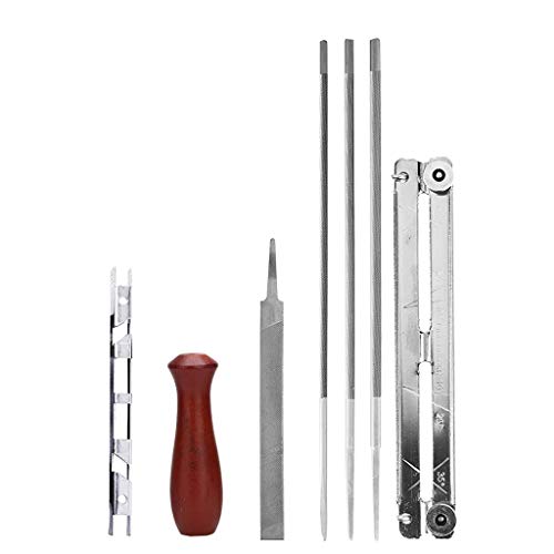 BZLine 1 Set Chainsaw Chain Saw Sharpening Kit, Professional Saw Chain Blade Sharpener Tool Chainsaw File Tool Set Guide Bar File