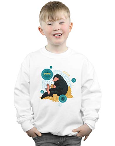 Absolute Cult Fantastic Beasts Boys Sitting Niffler Sweatshirt White 12-13 years