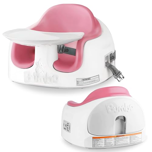 Image of Bumbo 3-in-1 Baby Multi Seat Booster with Feeding Tray, 6-36 Months, Cradle Pink