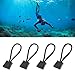 cunueae 4Pcs Shock Cord Tie Down Strap Scubas Diving Hose Clip Retainer Holder Elastics Rope Replacement Diving Accessories