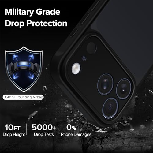 Image of ivoler 3-in-1 Case for iPhone 17 Pro Max 6.9 inch, Matte Black