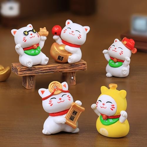 Imanes Decorativos Lucky Cat Maneki-Neko Resina miniatura 4