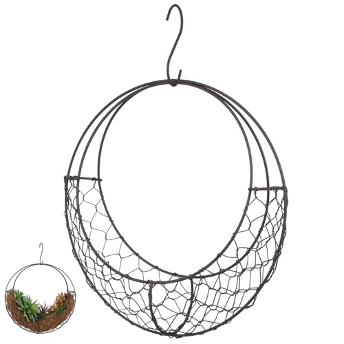 MAGICLULU Pot Suspendu Métal Forme De s Pour Succulentes Support Panier Résistant Pour Balcon Jardin Intérieur Et Extérieur Cadre Wreath Diy Décoration Romantique
