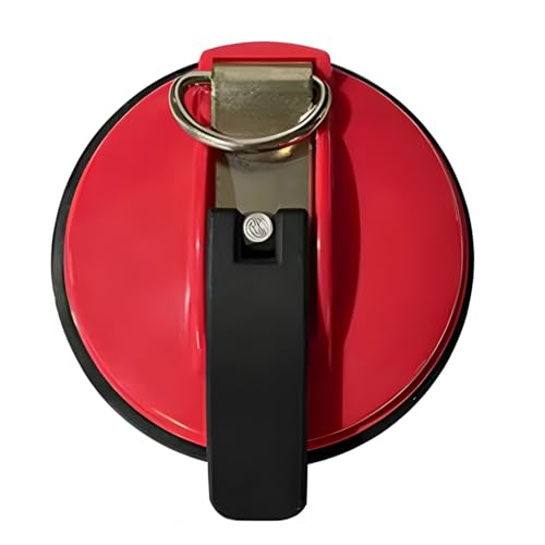 Heavy Duty Suction Cup with S Hook, 5.5 in Awning Suction Cup, Tie Down Suction Cup Anchor for Car Side Awning, Camping Tarp, Boat, Car Mount, Red and Black