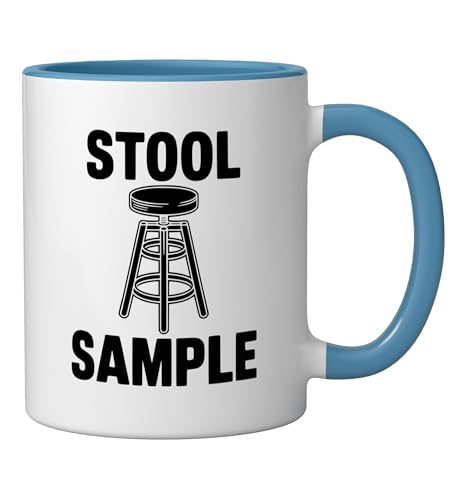 Taza cerámica divertida Azul y Blanco 11 onzas miniatura 2
