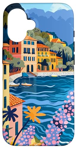 Italia Lago como Arte Minimalista Carcasa para iPhone 16