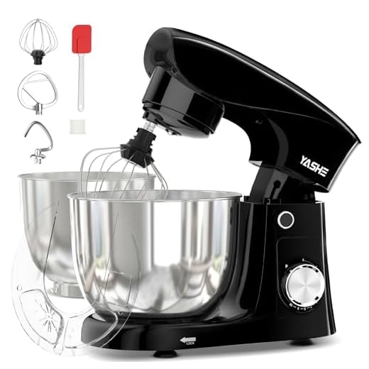 YASHE Robot pâtissier double bol 1500W