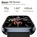 Hingso Smart Watches for Women Men, 1.85" Screen Smartwatch Compatible iPhone Android Phone Answer/Make Call, 24/7 SpO2 Sleep Heart Rate Monitor,3ATM Waterproof, Fitness 120+Sport (2 Bands Included) - Image 7