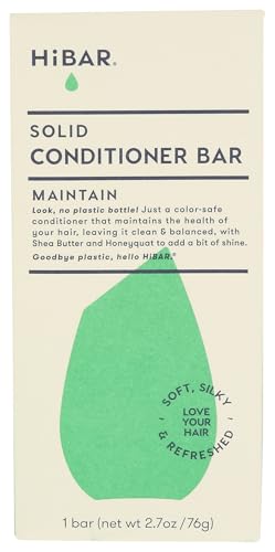 HIBAR Conditioner Bar, All Natural Hair Care, Plastic Free, Made