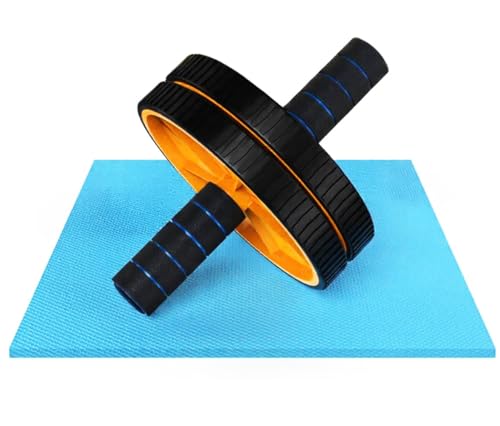 PRO365 Abs Roller | Ab Wheel With Anti Rust S.Steel Rod | Home Gym Equipment Abs Workouts 100 Kgs | Core Workouts | 6MM Safe Knee Mat | Lifetime Brand Warranty |