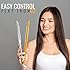 GK HAIR Global Keratin Easy Control Titanium Styling Flat Iron 360 Degree Swivel Cord Auto Shutoff Professional Straightener Digital Touch Screen Large Titanium Plates Adjust 90C-232C - All Hair Types