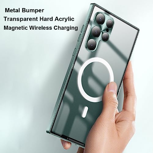 Estojo de carregamento magnético sem fio para Samsung Galaxy S22 Ultra S23 S21 Plus S20 FE Tampa de
