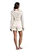 La Blanca Women's Long Sleeve Top with Crochet Edge, Ivory, Large