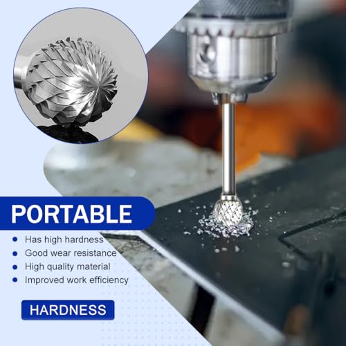Hartmetall Frässtifte, 10 Stück, Wolfram Hartmetall Rotationsfräser, Metallpolieren, Fräsbohrer Metall, für Holzschneiden, Stahl Gravieren, Schleifen und Metall Polieren, Bohren Tools et