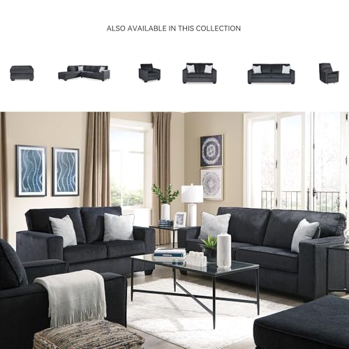 Image of Signature Design by Ashley Altari Small Loveseat, 62-in Couch, Slate Gray