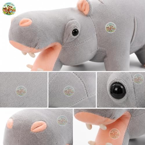 Image of Hippo Soft Toy 50 cm | Realistic Big Size Plush Stuffed Hippopotamus Toy | Soft Cuddly Animal Toy for Kids, Babies, Boys & Girls | Non-Toxic Fabric | Birthday Gift