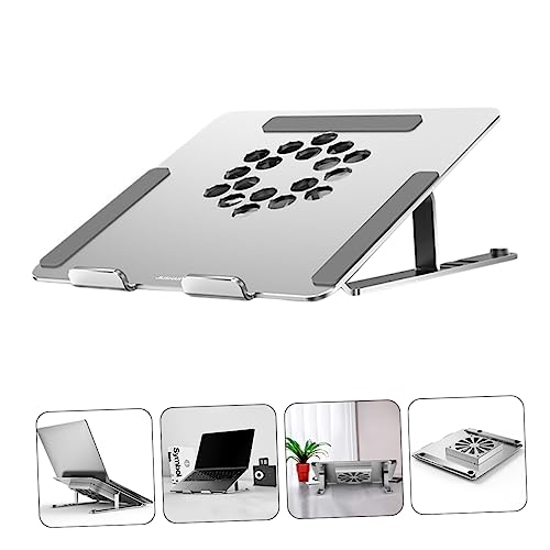 POPETPOP base ajustable para laptop con ventilador LED RGB miniatura 7